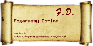 Fogarassy Dorina névjegykártya