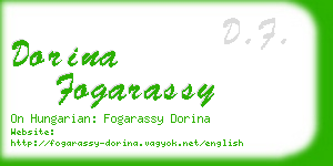 dorina fogarassy business card